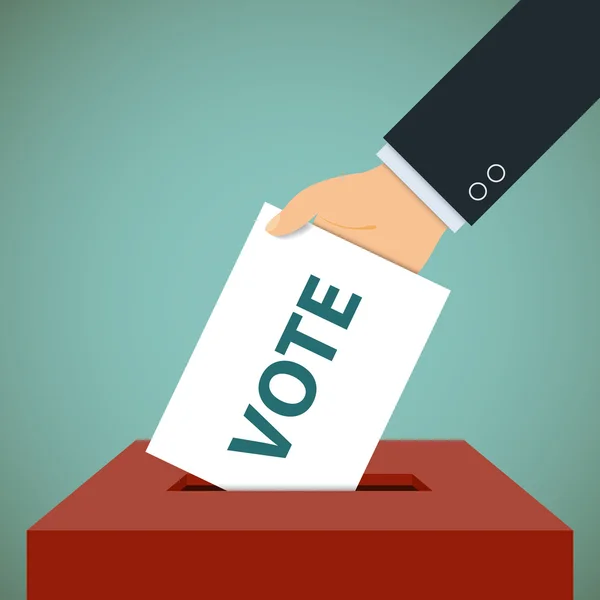 Bir oy kağıt insan eli.