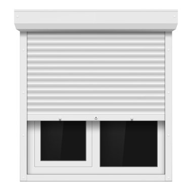 Shutters and plastic window clipart