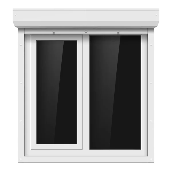 Shutters and plastic window — Stock Vector