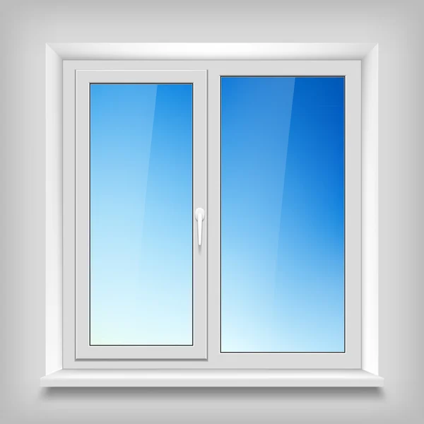 Kunststoff weißes Fenster. — Stockvektor