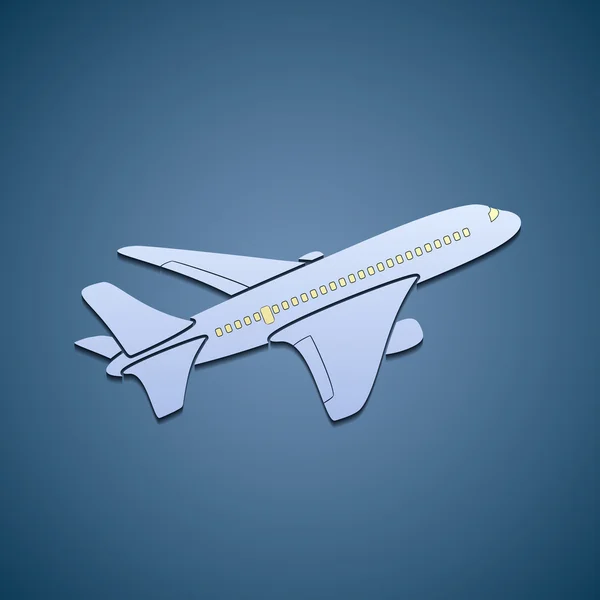 Icono avión de pasajeros . — Vector de stock