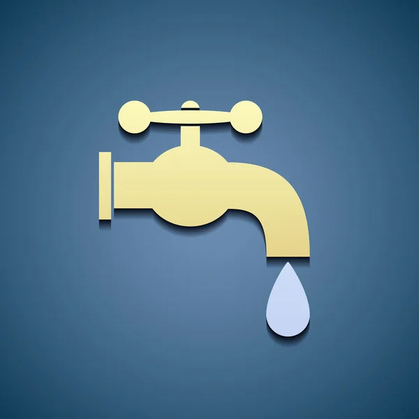 Eenvoudige pictogram leidingwater. — Stockvector