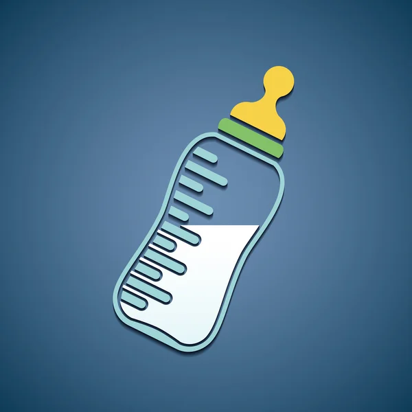 Icono botella de leche . — Vector de stock