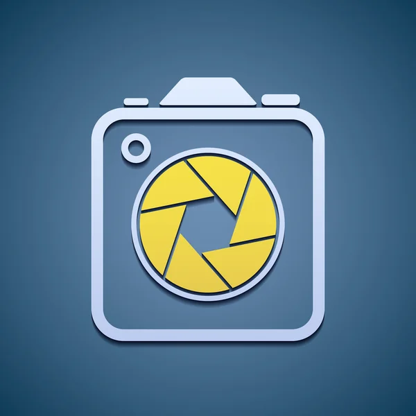 Icon aperture camera. — Stock Vector