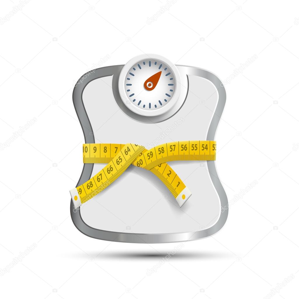 Scales for weighing. Measuring tape