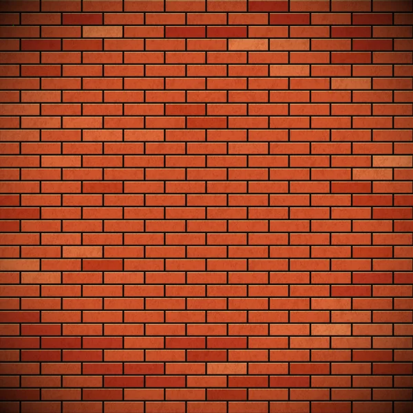 Pared de ladrillo rojo. — Vector de stock