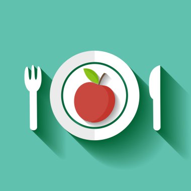 Tabakta kırmızı elma.