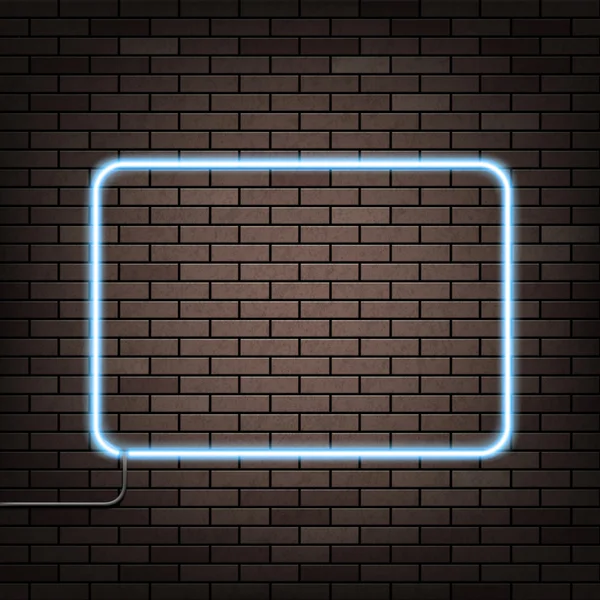 Neon rám na zeď. — Stockový vektor