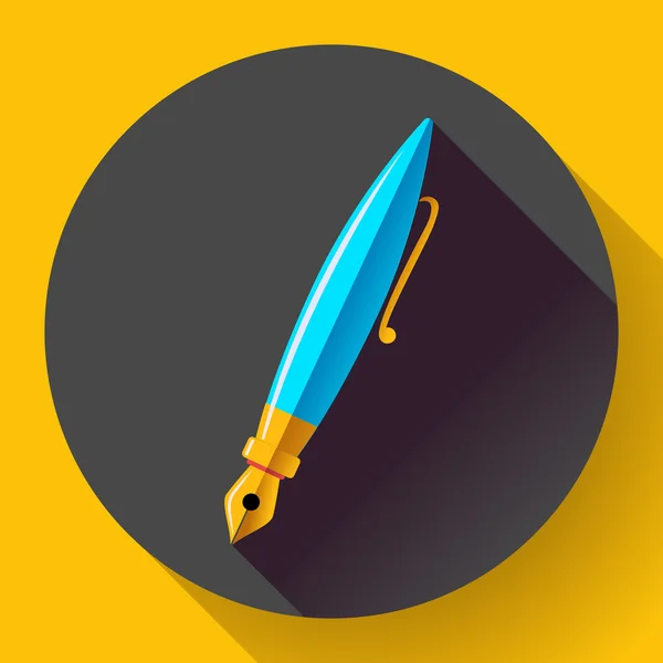 Fountain pen - vector icon, flat design — Stock Vector