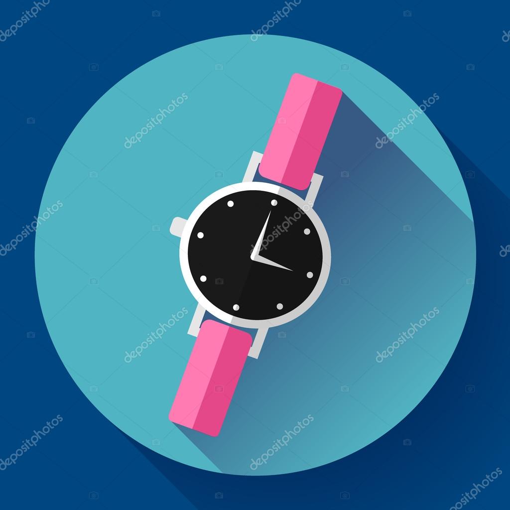 Wrist watches Smart Clock icon. Flat design style.