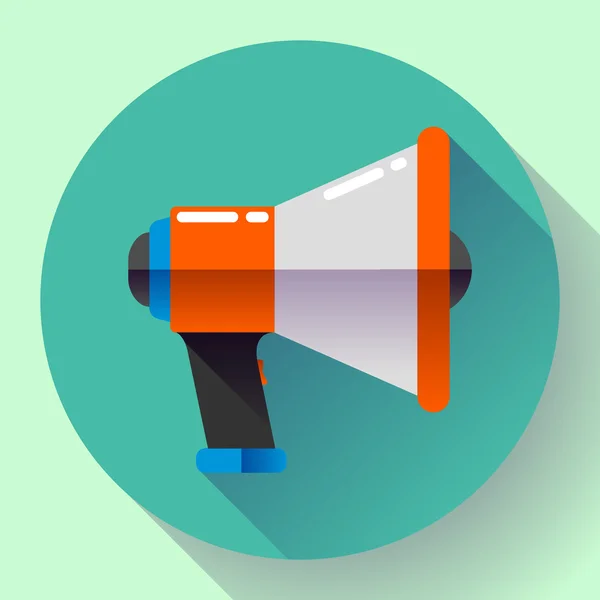 Megafone Icon Vector. Marketing viral. Estilo de design plano . — Vetor de Stock