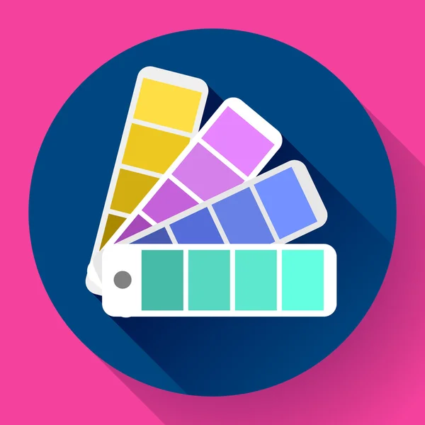 Vzorník palety barev návod - typografické ventilátor icon. Plochý design styl. — Stockový vektor
