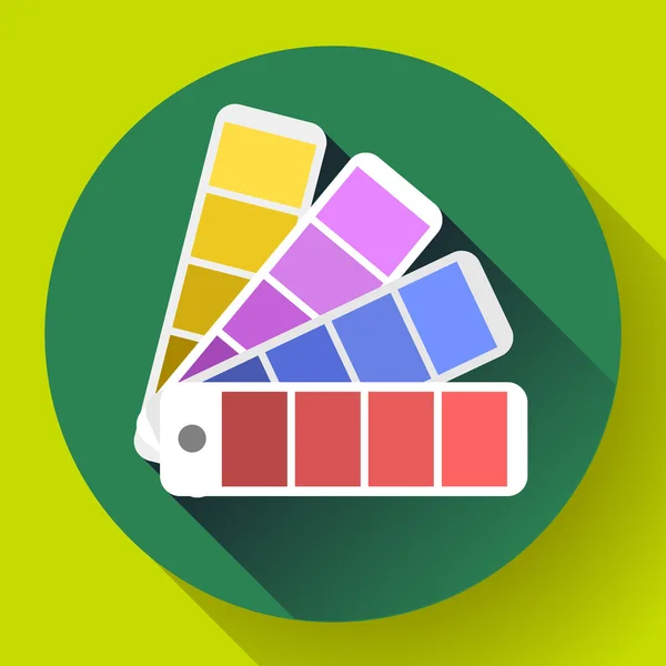 Paleta de muestras de guía de color - icono tipográfico del ventilador. Estilo de diseño plano . — Vector de stock