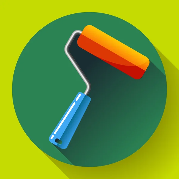 Paint Roller Icon. home repair apartments symbol. Flat design style. — Stock Illustration Paint Roller Icon. home repair apartments symbol. Flat design style. Stock Illustration