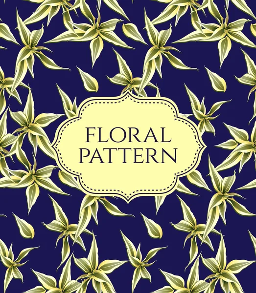 Motif floral sans couture. Fond vintage — Image vectorielle