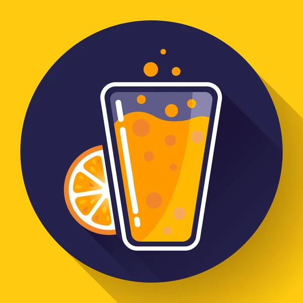 Значок чая со льдом. Апельсиновый сок — стоковый вектор
