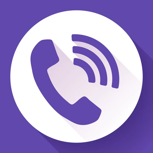 Viber app logo. inkomend telefoongesprek vector pictogram — Stockvector