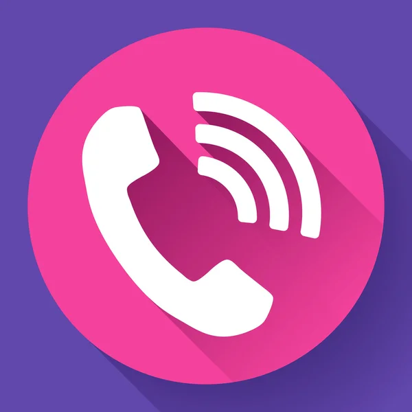 Viber app logo. inkomend telefoongesprek vector pictogram — Stockvector