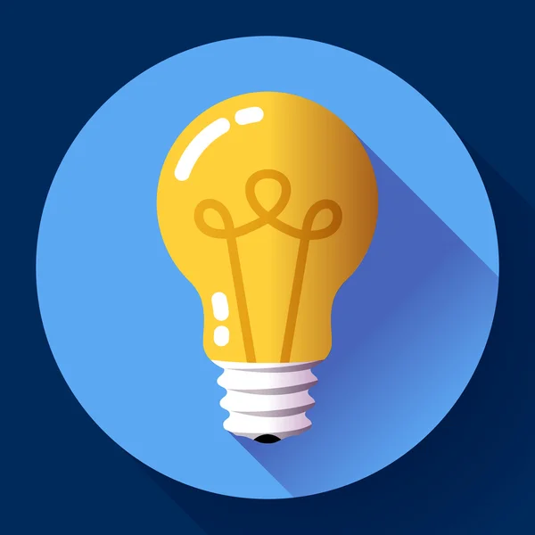 Creative idea in light bulb shape as inspiration concept. Flat icon. — Stock Vector