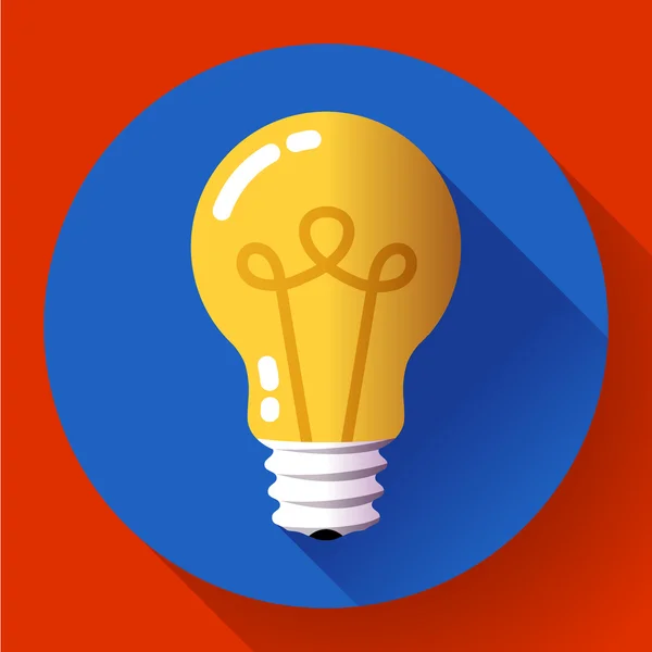 Creative idea in light bulb shape as inspiration concept. Flat icon. — Stock Vector