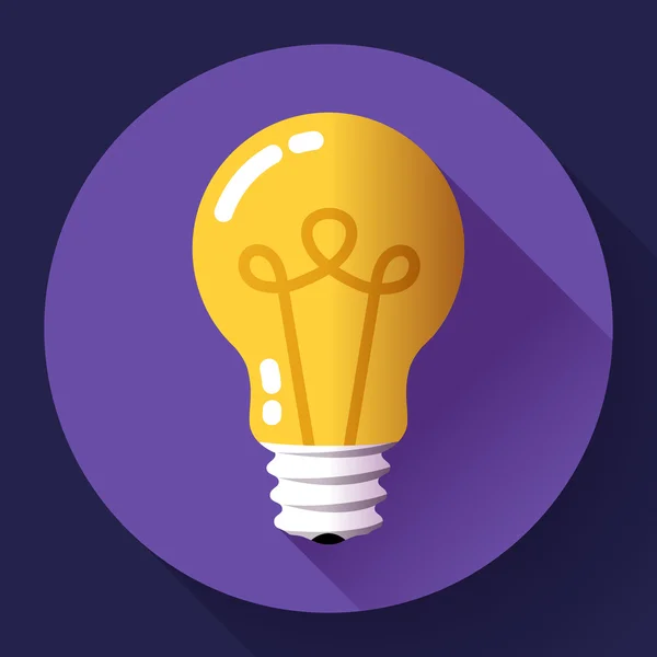 Creative idea in light bulb shape as inspiration concept. Flat icon. — Stock Vector