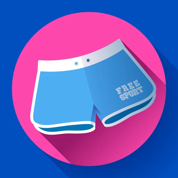 Femme sport Beach Shorts icône Style de conception vectoriel plat . — Image vectorielle