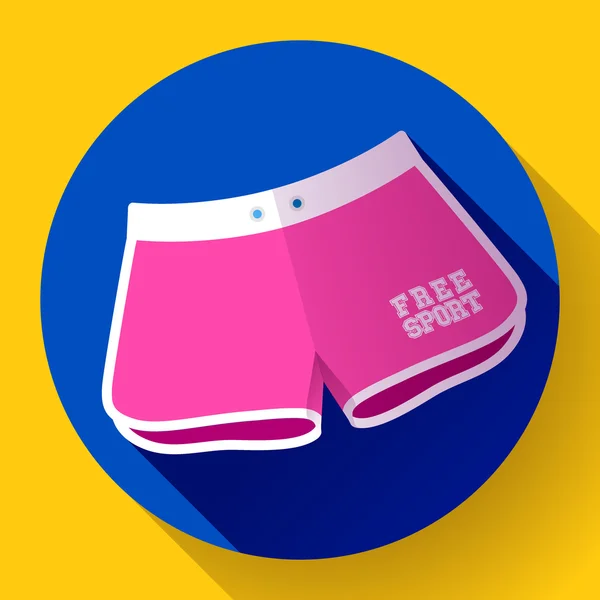 Femme sport Beach Shorts icône Style de conception vectoriel plat . — Image vectorielle