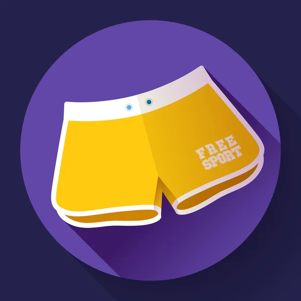 Mujer sports Beach Shorts icon Diseño vectorial plano estilo . — Archivo Imágenes Vectoriales