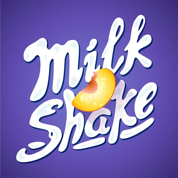 Γράμματα πινακίδα milkshake με - ετικέτα συσκευασίας — Διανυσματικό Αρχείο