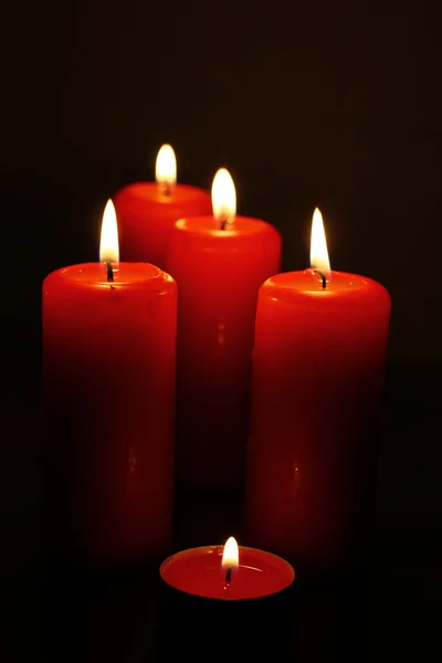 Mystical candle in the dark — Stock Photo, Image