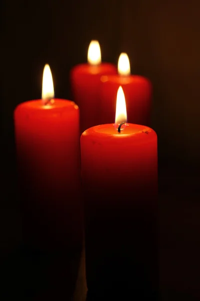 Mystical candle in the dark — Stock Photo, Image