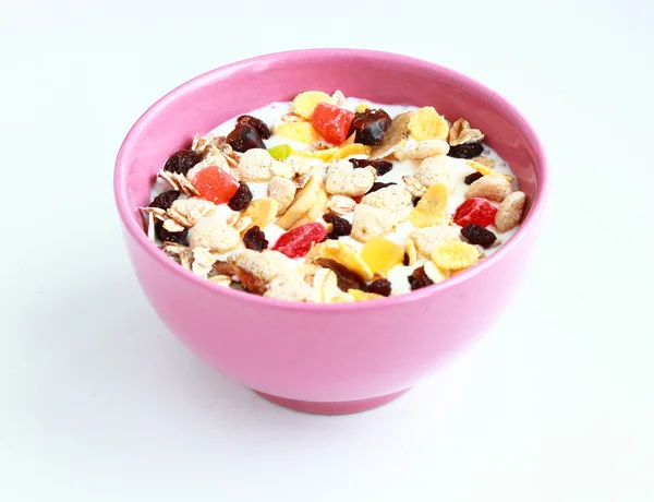 Domowe musli z jogurtem — Zdjęcie stockowe