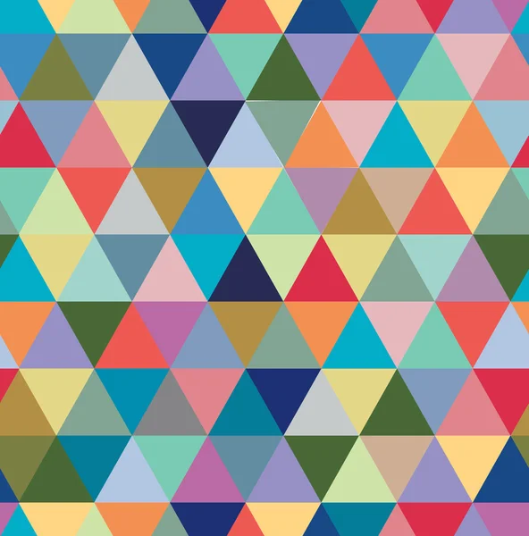 Sömlös retro mönster av geometriska former. Färgglad mosaik bakgrund. — Stock vektor