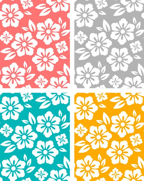 Motifs de fleurs de printemps sans couture — Image vectorielle