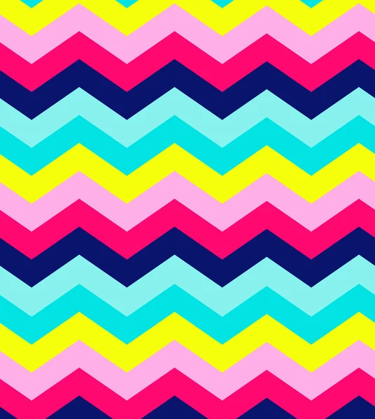 Blue, pink, red and turquoise chevron seamless pattern background vector — Stock Vector