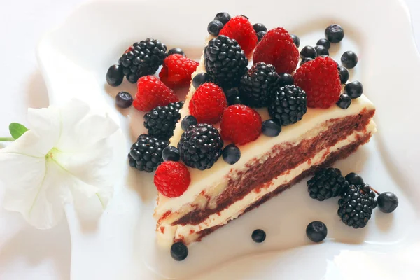 Cremige süße Torte — Stockfoto