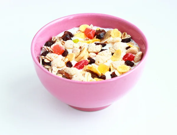 Tigela de muesli cereais — Fotografia de Stock