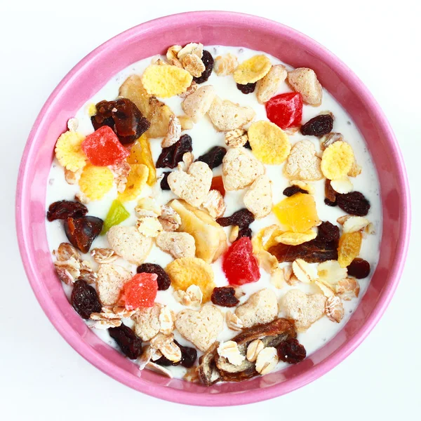 Bowl of cereals muesli — Stock Photo, Image