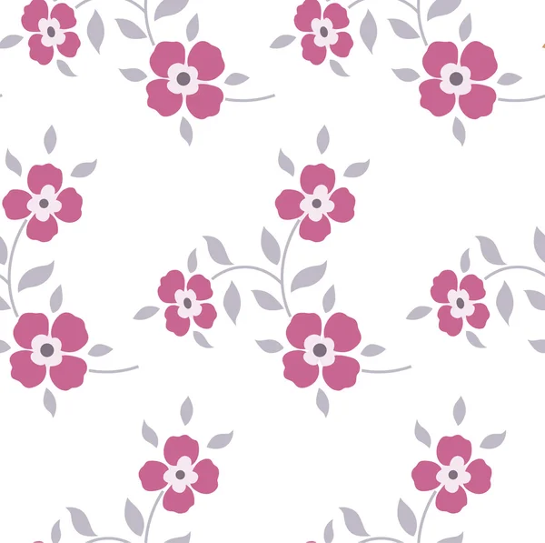 Motif floral sans couture. Marsala fleurs, feuilles, feuillage — Image vectorielle