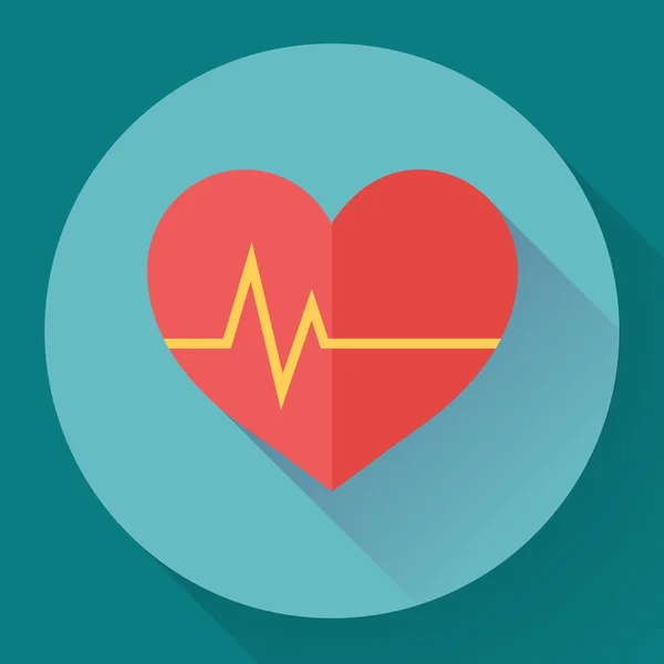 Resumen Concepto del Día Mundial de la Salud con corazón y latidos . — Vector de stock