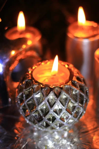 Festive Christmas candles — Stock Photo, Image