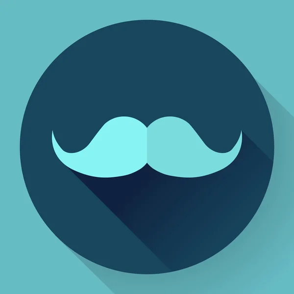 Gesichtsbehaarung Schnurrbart flaches Symbol für Apps und Webseiten — Stockvektor