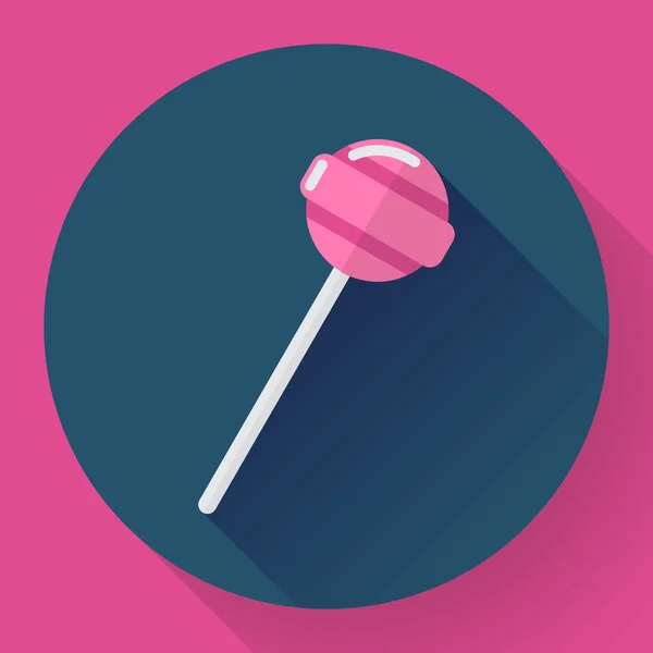 Sött godis. Rosa lollipop vektor illustration — Stock vektor