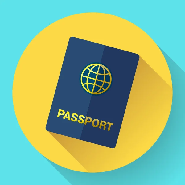 地球と青いベクトル国際パスポート. — ストックベクタ