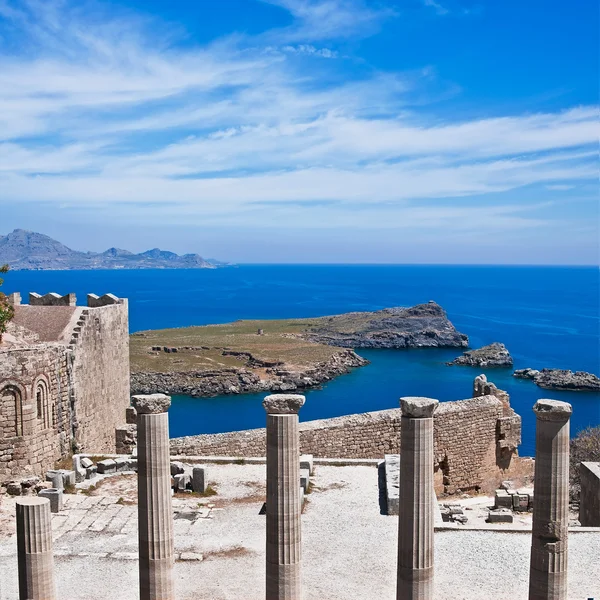 Acrópolis de Lindos, isla de Rodas, Grecia — Foto de Stock