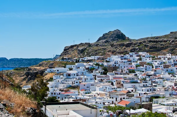 Город Линдос на острове Родос Греция Европа — стоковое фото