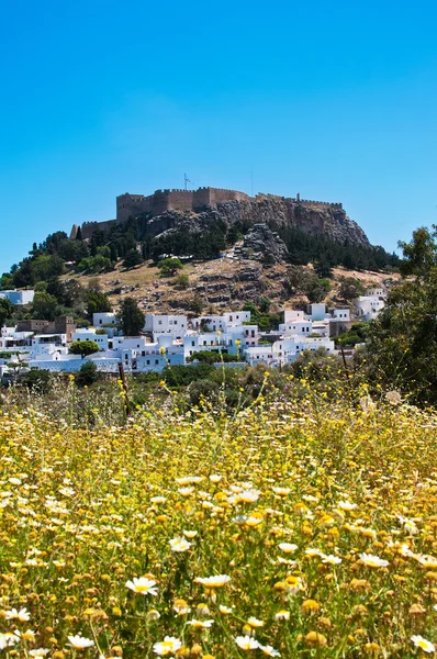 Město na ostrově Rhodos Řecko Evropě — Stock fotografie