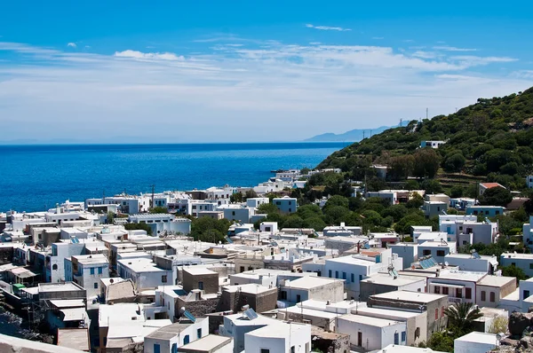 Weergave van Mandraki village op Nisyros — Stockfoto