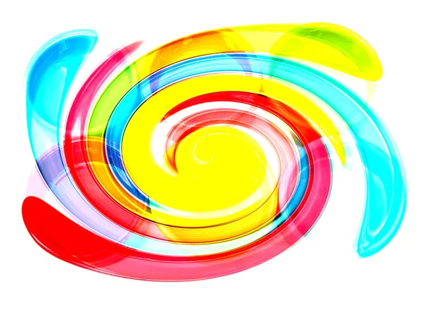 Hellblaue, grüne, gelbe und pinkfarbene Wirbelstreifen abstrakte Rückseite — Stockfoto