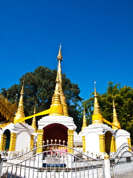 Zlatá pagoda ve stylu tai yai v wat klang, pai v mae hong son — Stock fotografie